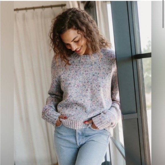 Jenni Kayne Cropped Cocoon Crewneck Sweater, size M - Picture 3 of 7